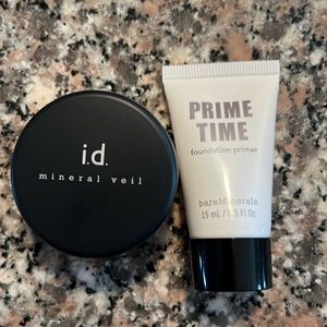 i.d. mineral veil 42940 and bare minerals Prime Time foundation primer .5 fl oz